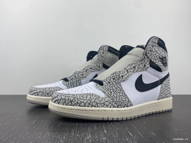 Cheap MAX White Jordan 1 High OG DZ5485-052 Air Cement 0711